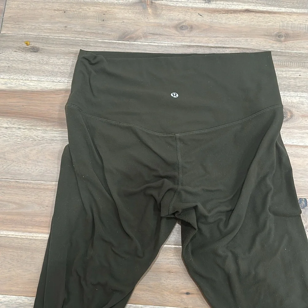lululemon athletica dark olive green crop Leggings 4 for $20 - Picture 4 of 5